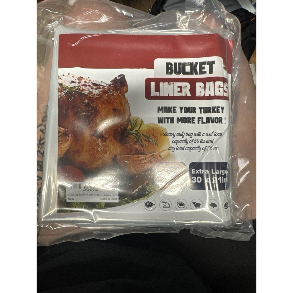 Brine Bag, 6 Pack, 4.7Mil 30"×21", Extra Large Turkey Brine Bags